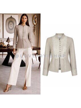 Avant Garde | Casa Lopez Leather Romantic Victorian Jacket Die Cut Floral Detail